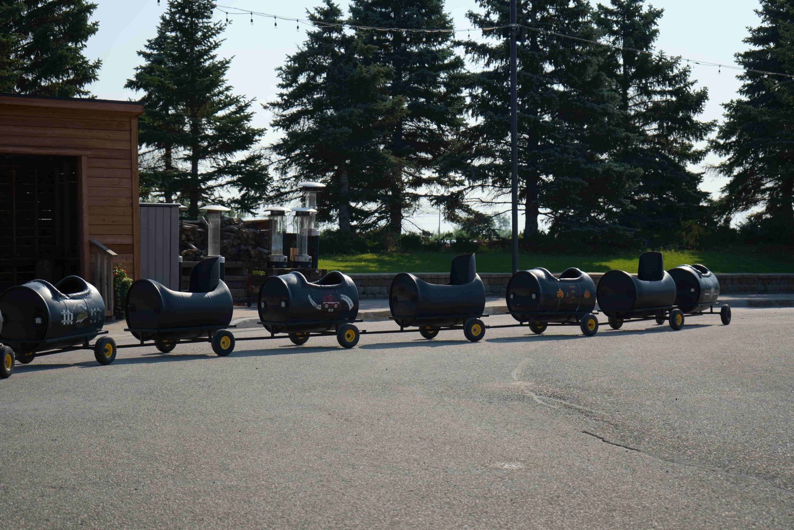 Kids Barrel Train on trailer — Bronze self-serve pickup package